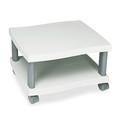 Just Launched | Safco 1861GR 20 in. x 17.5 in. x 11.5 in. 2 Shelves Wave Design Plastic Under-Desk Printer Stand - White/Charcoal Gray image number 1