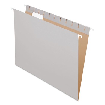 Pendaflex 81604 1/5-Cut Tabs Letter Size Colored Hanging Folders - Gray (25/Box)
