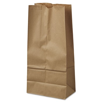 Ross & Wallace Paper Products 100316500PK/BL 7.75 in. x 4.75 in. x 16 in. #16 Size Grocery Paper Bags - Kraft (500/Bundle)