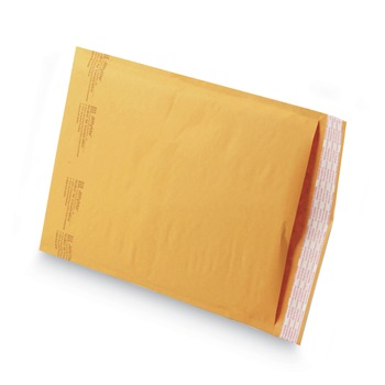 Sealed Air 39095 Jiffylite #4 Barrier Bubble Air Cell Cushion Self-Adhesive Closure Self-Seal 9.5 in. x 14.5 in. Bubble Mailer - Brown Kraft (100/Carton)
