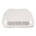 Food Trays, Containers, and Lids | Plastifar 12084 9 in. x 10 in. x 3 in. Foam Hinged Lid Containers - White (200/Carton) image number 2