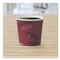 Cups and Lids | SOLO 374SI-0041 4 oz. Bistro Design Single-Sided Poly Paper Hot Cups (50/Pack, 20 Pack/Carton) image number 4