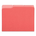 File Folders | Universal UNV12303 1/3-Cut Assorted Tab Interior File Folders - Letter Size, Red (100/Box) image number 2