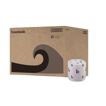 Boardwalk B6145 2-Ply Standard Septic Safe 4 in. x 3 in. Toilet Tissue - White (96/Carton)