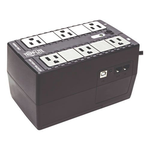 Surge Protectors | Tripp Lite INTERNET350U 350 VA 380 J Internet Office Ultra-Compact Desktop Standby UPS, 6 Outlets image number 0