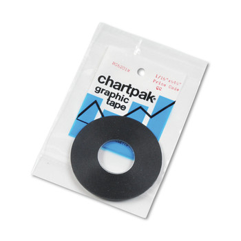 Chartpak BG6201M 0.06 in. x 54 ft. 1 in. Core Graphic Chart Tapes - Matte Black (1-Roll)