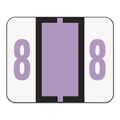 File Folders | Smead 67378 1 in. x 1.25 in. 8 Numerical End Tab File Folder Labels - White (1-Roll) image number 0