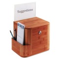 Office Filing Cabinets & Shelves | Safco 4237CY 10 x 8 x 14 Bamboo Suggestion Boxes - Cherry image number 0
