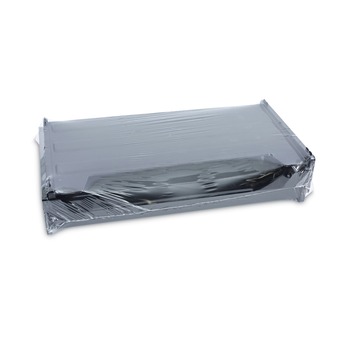 Universal UNV08101 16.25 in. x 9 in. x 2.75 in. Recycled 2-Section Plastic Side Load Desk Tray - Legal, Black (2/Pack)