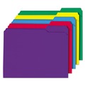 File Folders | Universal UNV16166 Reinforced 1/3-Cut Assorted Top-Tab File Folders - Letter Size, Assorted Colors (100/Box) image number 3