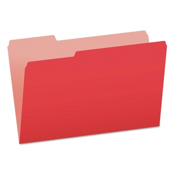 Pendaflex 153 1/3 RED 1/3-Cut Tabs Assorted Legal Size Colored File Folders - Red/Light Red (100/Box)