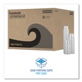 Food Trays, Containers, and Lids | Boardwalk BWKPRTN1TS 1 oz Plastic Souffle/Portion Cups - Clear (2500/Carton) image number 4