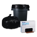 Just Launched | Boardwalk X7658WKKR02 38 in. x 58 in. 60 gal. 2 mil Recycled Low-Density Polyethylene Can Liners - Black (100/Carton) image number 2