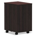 Office Carts & Stands | Alera ALEVA582816MY 15.38 in. x 20 in. x 26.63 in. Valencia Series 2-Drawer Mobile Pedestal - Mahogany image number 3