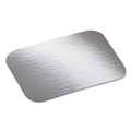  | Handi-Foil 2060L 7 in. x 5 in. Laminated Aluminum Board Lid - Silver/White (500/Carton) image number 1