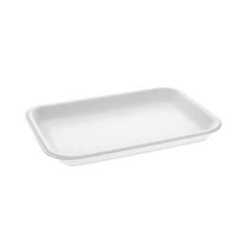 Pactiv Corp. 0TF100200000 8.2 in. x 5.7 in. x 0.91 in. No. 2 Foam Supermarket Tray - White (500/Carton)