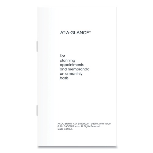 Notebooks & Pads | AT-A-GLANCE 7090610 12-Month: Jan 2026 to Dec 2026 6 in. x 3.5 in. Pocket Size Monthly Planner Refill - White Sheets image number 0