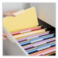 File Folders | Universal UNV15304 1/3-Cut Tabs Interior File Folders - Legal Size, Yellow (100/Box) image number 3