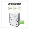 Electronic Adapters & Chargers | Belkin BSV602TT 900 J 6 AC Outlets 2 USB Ports SurgePlus USB Wall Mount Charger - White/Black image number 4