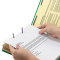 File Folders | Smead 19097 Pressboard Eight-Section Top Tab Classification Folders - Legal, Green (10/Box) image number 2