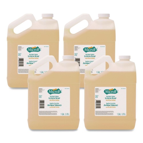 Hand Soaps | MICRELL 9755-04 Antibacterial Lotion Soap, Light Scent, 1gal Bottle, 4/carton image number 0