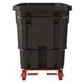 Trash & Waste Bins | Suncast Commercial RMTTHD100 1 cu. Yd. 2,200 lbs. Capacity Forkliftable Frame Heavy Duty Tilt Truck - Black/Red image number 2