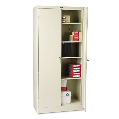Office Filing Cabinets & Shelves | Tennsco 1870-CPY 36 in. x 18 in. x 78 in. High Deluxe Cabinet - Putty image number 0