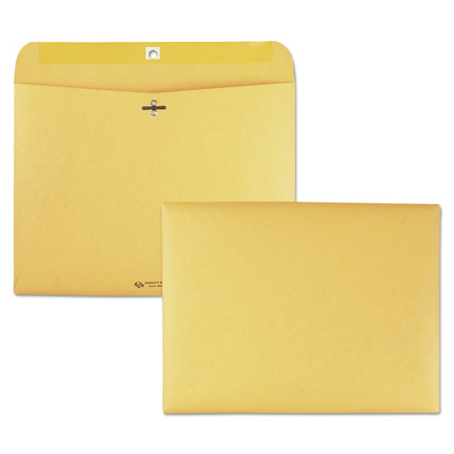 Envelopes & Mailers | Quality Park QUA38090 Redi-File 9 in. x 12 in. No. 90 Cheese Blade Flap Clasp/Gummed Closure Clasp Envelope - Brown Kraft (100/Box) image number 0