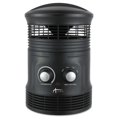 Heaters | Alera HEFF360B 750W 8 in. x 8 in. x 12 in. 360-Degree Circular Fan Forced Heater - Black image number 0