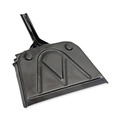 Cleaning Tools | Boardwalk 528147 12 in. x 14 in. 20-Gauge Steel Dust Pan with 5 in. Handle - Black (12/Carton) image number 1