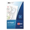 Sheet Protectors | Avery 75263 4-Disc Capacity 2-Sided CD Organizer Sheets for 3-Ring Binder - Clear (5/Pack) image number 0