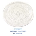 Cups and Lids | Boardwalk BWKPET912STRAW Crystal-Clear Cold Cup Straw-Slot Lids Fits 9 oz. Squat and 12 oz. PET Cups (1000/Carton) image number 5