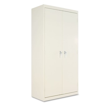 Alera CM7218PY 36 in. x 18 in. x 72 in. Heavy-Duty Welded Storage Cabinet with 4 Adjustable Shelves - Putty