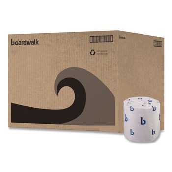 FACILITY MAINTENANCE SUPPLIES | Boardwalk B6145 2-Ply Standard Septic Safe 4 in. x 3 in. Toilet Tissue - White (96/Carton)