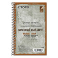 Notebooks & Pads | TOPS 74108 Second Nature 8 in. x 5 in. Sheets 1-Subject Narrow Rule Wirebound Notebooks - Green Cover image number 0