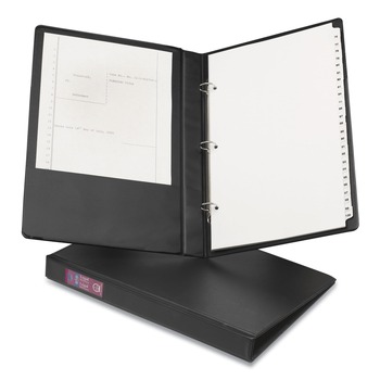Avery 06400 Durable 1 in. Capacity 14 in. x 8.5 in. 3-Ring Non-View Binder - Legal, Black