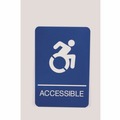 Floor Signs & Safety Signs | Headline Sign 7786 6 x 9 Accessible ADA Sign - Blue Face/White Graphics image number 0