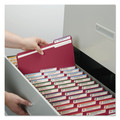 File Folders | Smead 13084 1/3-Cut Tabs Assorted Letter Size 0.75 in. Expansion Reinforced Top Tab Colored File Folders - Maroon (100/Box) image number 3