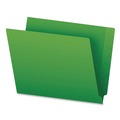 File Folders | Pendaflex H110DGR Letter Size 0.75 in. Expansion Colored End Tab Folders with Reinforced Double-Ply Straight Cut Tabs - Green (100/Box) image number 1