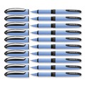 Back to School Sale | Schneider 183501 One Hybrid N Fine 0.5 millimeter Stick Rollerball Pen - Black Ink/Blue Barrel (10/Box) image number 3