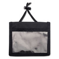 Label & Badge Holders | Advantus 75452 5 in. x 4.25 in. Holder 2.75 in. x 4 in. Insert 48 in. Cord Horizontal ID Badge Holders with Convention Neck Pouch - Black/Clear (12/Pack) image number 0