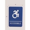 Floor Signs & Safety Signs | Headline Sign 7786 6 x 9 Accessible ADA Sign - Blue Face/White Graphics image number 2