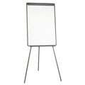 Easels | MasterVision EA2300045 22.5 in. x 42 in. Basic Tripod Melamine Presentation Easel - White/Black image number 0