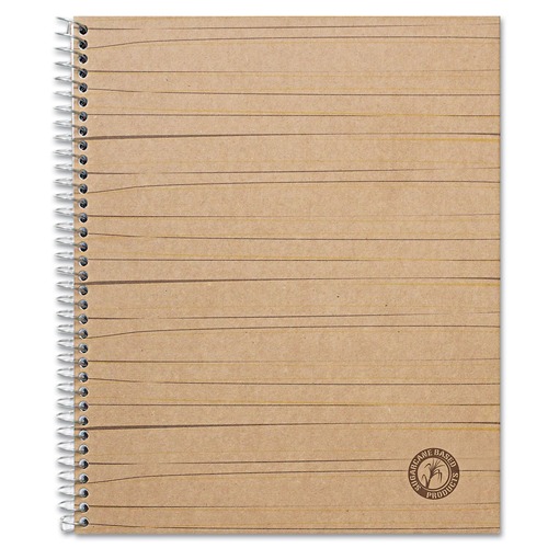 Notebooks & Pads | Universal UNV66208 11 in. x 8.5 in. 1-Subject Medium/College Rule Deluxe Sugarcane Based Notebooks - Brown Kraft Cover image number 0