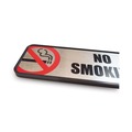 Floor Signs & Safety Signs | Cosco 098207 9 in. x 3 in. No Smoking Brushed Metal Office Sign - Silver image number 3