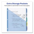 Back to School Sale | Avery 16176 Write and Erase 11.13 in. x 9.25 in. 5-Tab 3-Hold Punched Durable Plastic Dividers with Slash Pocket - Assorted (1-Set) image number 5