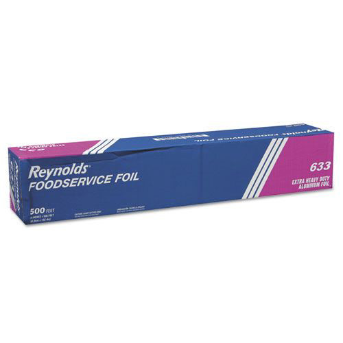 Food Service | Reynolds Wrap 000000000000000633 24 in. x 500 ft. Extra Heavy-Duty Aluminum Foil Roll (1/Carton) image number 0