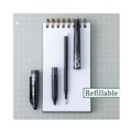Pens | Pilot 31550 0.7 mm Fine FriXion Ball Erasable Stick Gel Pen - Black Ink, Black/White Barrel (1-Dozen) image number 3