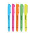 Highlighters | Universal UNV08850 Chisel Tip Assorted Ink/Barrel Pocket Highlighters (5/Set) image number 0
