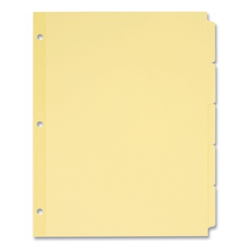 Avery 11501 Write and Erase 11 in. x 8.5 in. 5-Tab Plain-Tab Paper Dividers - Buff (36/Box)